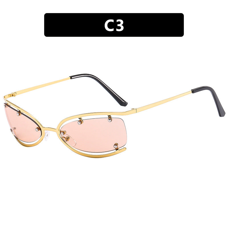 Stylish Frameless Oval Sunglasses