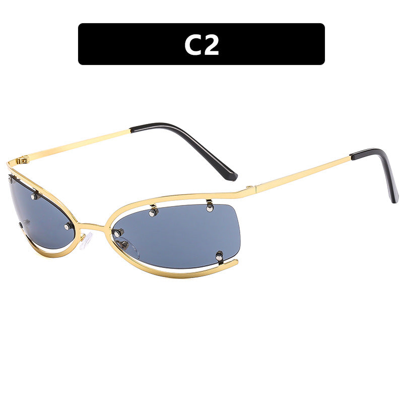 Stylish Frameless Oval Sunglasses