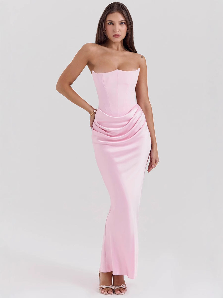 Sexy One Shoulder Pleated Bodysuit Dress