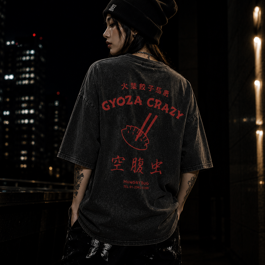 Japanese Anime Dorohedoro Kaiman Vintage Washed T-shirt