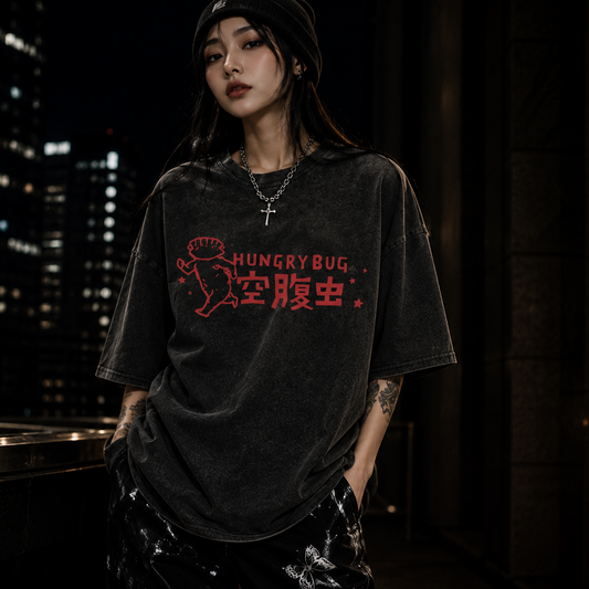 Japanese Anime Dorohedoro Kaiman Vintage Washed T-shirt