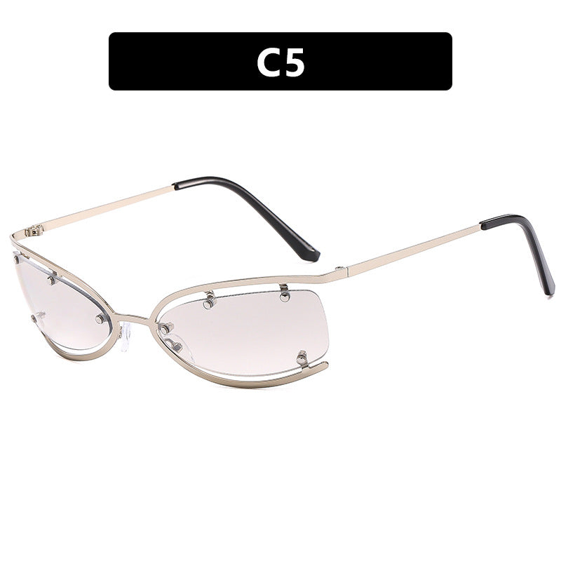 Stylish Frameless Oval Sunglasses