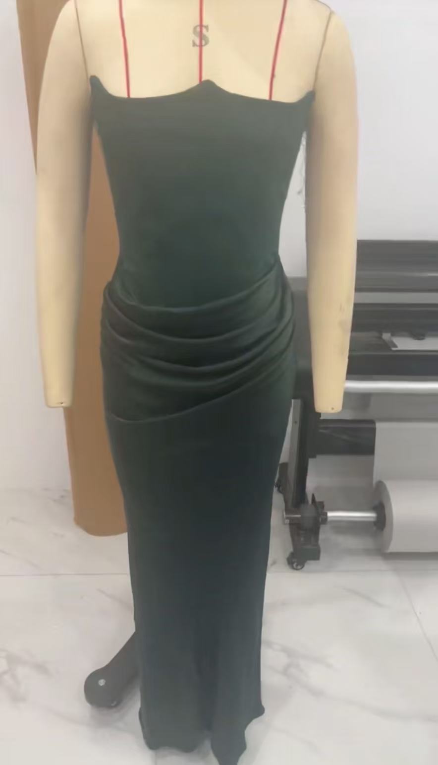 Sexy One Shoulder Pleated Bodysuit Dress